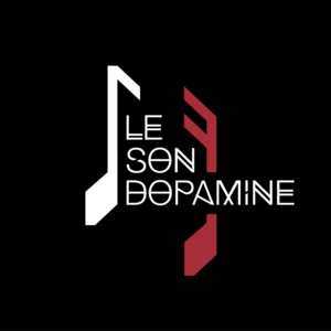 logo visuel thème noir du son dopamine